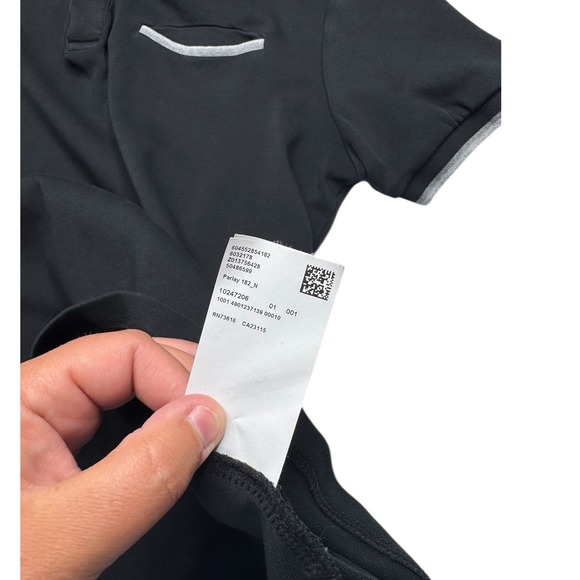 BOSS Hugo Men's Polo Shirt Black Parlay Medium Minimal Flaw - Picture 6 of 7